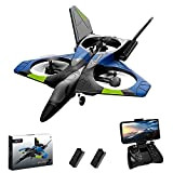 XIAOKEKE Aereo Acrobatico RC, Caccia con Videocamera HD, Drone, Aereo RC Grande da 15 Pollici, 2,4 GHz, Rotazione Acrobatica A ...