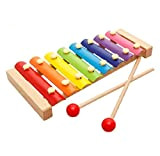 XLKJ 8 Gli Appunti Carillon Strumento Bambino Puzzle in Legno Xilofono a percussione Giocattoli Musicali Giochi Musicali per Bambini Bambini