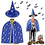 XLZJYIJ Costume Di Halloween per Bambini, Mantelle per bambini Mantelli di Halloween con Cappello, Mantello da Mago , Costume da ...