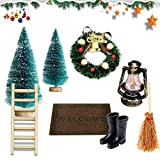 XLZJYIJ Ornamenti di Natale Dollhouse, 8 Pezzi Ornamenti in Miniatura di Natale Set, Casa delle Bambole, Gnomi in Miniatura Decorazione ...