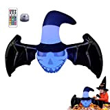 Xming Esplosione del Pipistrello di Halloween - 3 Piedi Enorme Pipistrello Blu Gonfiabile di Halloween con enormi Ali Nere | ...