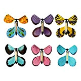 Xzbling Farfalle A Flutter Volantini, 6 PZ Magic Flyer Butterfly Surprise Surprise Farfalla, Gomma Band Powered Flying Butterfly Toy Giocattolo ...