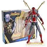 YAAYI Marvel Iron Man Captain America Ant Man Hulk Iron Spider Black Widow Panther Scarlet Witch Vision Hawkeye Action Figure ...
