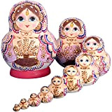 YAKELUS Marchio di Matrioska specializzato, Nesting Dolls Matrioske Bambola Matrioska Russa in 10 Pezzi, Tiglio di Zona frigida, Regalo e ...