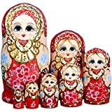 YAKELUS Marchio di Matrioska specializzato, nesting dolls Matrioske Bambola Matrioska russa in 7 pezzi tiglio di zona frigida regalo e ...