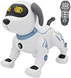 Yangers Giocattoli per cani robotici interattivi intelligenti a comando vocale con telecomandato per bambini, animali domestici elettronici programmabili Azioni controllate ...