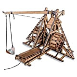 YAQUMW Il contrappeso Trabucco con ruote Armi d'assedio medievali europee Puzzle in legno Regalo Kit modello 3D fai-da-te