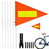 YEAPEAK 180 Cm Bandiera per Bicicletta, Bandiera della Bicicletta, Bandierina di Sicurezza per Bicicletta, Adatta per Bicicletta, Scooter per Go-Kart, ...