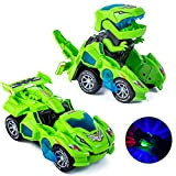 Yellcetoy Trasformabile Macchine Dinosauro per Bambini 3 4 5 6 7 Anni, Robot Dinosauri Giocattoli Regalo per Bambino