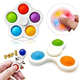 Yetech Bubble Sensory Fidget Toys,3 Pezzi Push Bubble Toys con Funzione di Rotazione,Portachiavi Toy,Giocattolo da scrivania Antistress Giocattolo Anti-ansia per ...