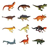 Yideng 12 Pezzi Mini Giocattoli Dinosauro Set,Realistici Modello Dinosauro preistorico Giocattoli educativi Figure di Creature per Bambini di 4+ Anni ...