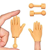 Yolococa Tiny Hands Manine per Dita con i Bastoncini Piccole Mani con Manico Mani Minuscole Burattini da Dito (2 Pezzi)