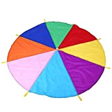 Yosoo Rainbow Parachute Giocattoli per Bambini Giocattolo Multicolore Tenda con 8 Maniglie Schoolkids Bambini Outdoor Gioco di Lavoro Gioco di ...