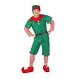 YOUJIAA Costume da Elfo di Natale Cosplay Carnevale Travestimenti Costumi per Adulti Bambini (Maschio,180)