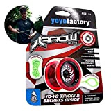 YOYO FACTORY YoyoFactory Arrow Yo-Yo - Rosso (dal Principiante al Professionista, Cuscinetto a Sfera, Corda e Istruzioni Incluse)