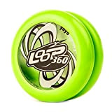 YoyoFactory Loop 360 Yo-Yo - Verde (Grande per i Principianti, Gioco Yoyo Moderno, Cuscinetto a Sfera in Metallo, Corda e ...