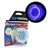 YoyoFactory SPINSTAR LED Yo-Yo - Blu (Illuminare Yoyo, Grande per i Principianti, Corda e Istruzioni Incluse)