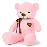 YunNasi Orso di Peluche Gigante Morbido Orsacchiotto L 80cm Rosa Teddy Bear Grande Regalo per Bambini e Fidanzate