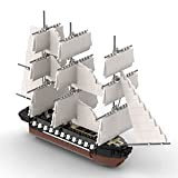 YYQQ Technical USS Constitution kit di costruzione navale mattoncini compatibili con Lego, 1392 parti 1:200 grande nave edificio blocco di ...