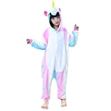 Z-Chen Pigiama Tutina Costume Animale - Bambina e Bambino, Unicorno, 9-11 Anni