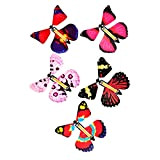 Zaubertricks - Set di 5 farfalle volanti, con elastico per sorpresa, compleanno, anniversario, matrimonio, regalo
