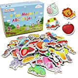 ZazzyKid Oggetti magnetici della schiuma per i bambini: 52 magneti del giocattolo dell'alfabeto ABC per l'istruzione precoce