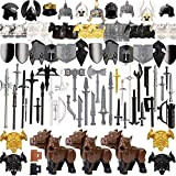 ZCXX 82 pezzi casco da cavaliere, gilet e armi custom, set per cavaliere, mini personaggi SWAT Team Polizia, compatibile con ...