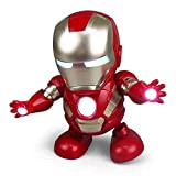 ZED- Mini Iron Man Dancing Robot PVC Gioco Elettrico Super Come Vendicatori di Dita Giocattoli con Musica Action Figure Bambini ...