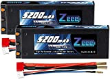 Zeee 2S Lipo Batteria 7,4V 50C 5200mAh RC Batteria Hardcase con Connettori 4mm a Deans T Spina per RC Evader ...