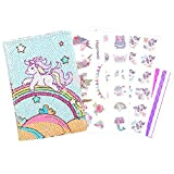 ZERHOK Diario Segreto Unicorn,Design con Paillette Private Girl Journal Sparkly A5 Notebook Magic Keeper Secret con Serratura e Chiave per ...