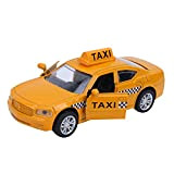Zerodis 1:32 Lega Tirare Indietro Modello di Taxi Giocattolo Tirare Indietro Taxi con Musica Effetto Luce Modello di Veicolo Pressofuso ...