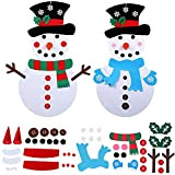 Zeyevan Natale Feltro Set di Pupazzo di Neve per Bambini, in Feltro Regali per Bambini Fai da Te Feltro Pupazzo ...
