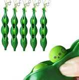 ZhengYue 5 Pezzi Fidget Bean Toy, Spremere Fagiolo Portachiavi Portachiavi Estrusione Spremere Fagioli di Soia Soia Stress Alleviare i Giocattoli