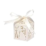 ZHUZHU Your Heart 100pcs Coppia Design Lase di Lusso Cut Dolci di Nozze Dolci Caramelle Regalo scatole con Decorazioni da ...