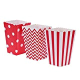 ZHUZHU Your Heart 48 Pezzi Popcorn Carton Popcorn Box Forniture per feste Decorativi Posate Compleanno Baby Shower (Colore: Rosso modello ...