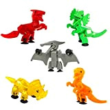 Zing Stikbot Dino Set - Posable Stop Motion Animazioni Figure - Set include 5 dinosauri Stikbot