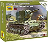 Zvezda- Modellino Carro Armato Sovietischer Panzer KV-2 Scala 1/100, Multicolore, Z6202