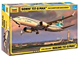 Zvezda- Other License 500787026-Modellino Boeing 737-8 Max, Scala 1:144, Colore Non Laccato, 7026
