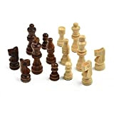 ZYWUOY 32 pezzi di scacchi internazionali in legno senza tavola per la sostituzione di pezzi mancanti King Chess Pieces Figura